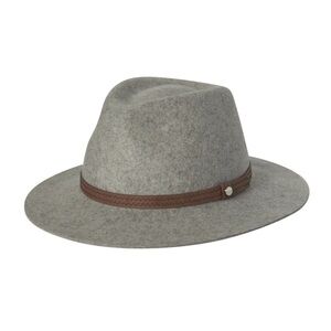 Kooringal Wool Felt Gray Kallie Safari Fedora Hat OS